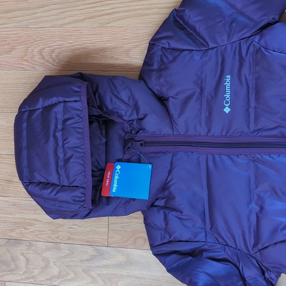 COLUMBIA McKay Lake II Down Long Jacket Womens S Black Cherry $150 - Picture 2 of 3